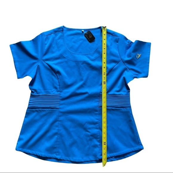 Rant Medical Scrubs top. Turquoise. Size Large - Picture 6 of 9